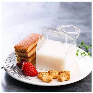 Mini Glass Milk Carton Cup